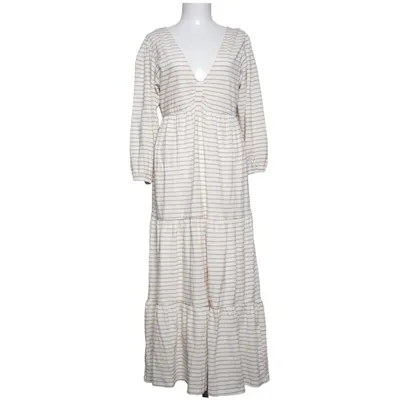 Maxikjole (Beige, Hvid) fra About You Bomuld, Viscose