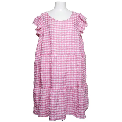 Klänning (Rosa, Vit) från Shein Polyester