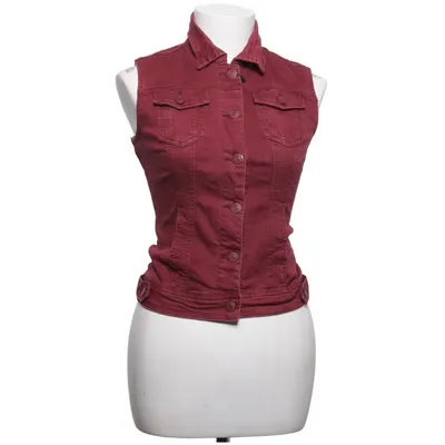 Denim vest (Red) from Miss Natalie Cotton, Elastane