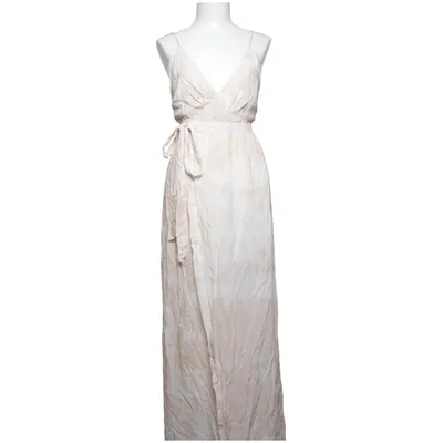 Robe portefeuille (Beige, Blanc) de TJD Viscose