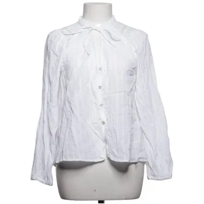 Blouse (Blanc) de Zara Coton, Fibre métallique