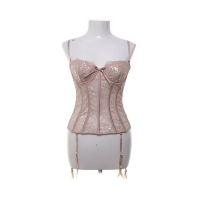 Corset (Pink, Silver) from Victoria's Secret Metallic fiber, Polyamide