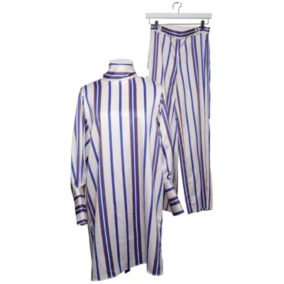 Ensemble (Bleu, Blanc, Marron) de Norr Polyester, Viscose
