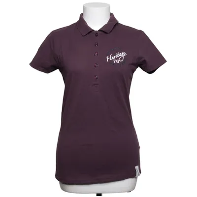 Pikétröja (Lila, Vit, Blå) från Heritage Bomull, Elastan