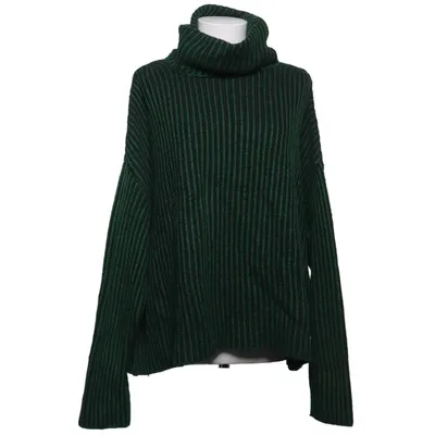 Rollkragenpullover (Grün, Schwarz) von Zara Knit Acryl, Polyamid, Wolle