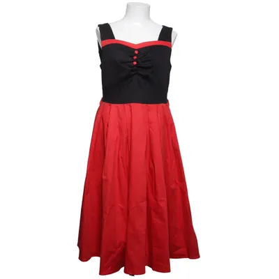 Jurk (Rood, Zwart) van Forever Fifties Katoen, Elastaan