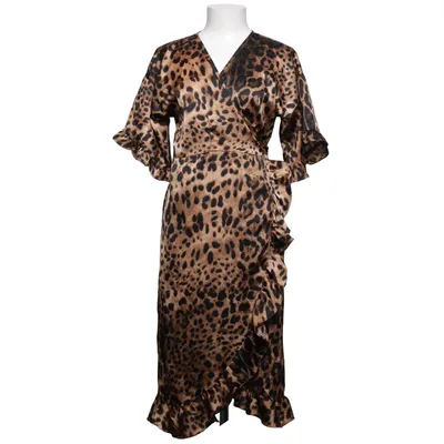 Wickelkleid (Braun, Schwarz) von Les Lèvres Viskose