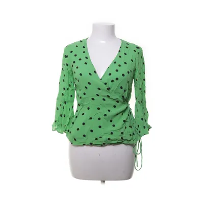 Wrap top (Green, Black) from Ganni Viscose