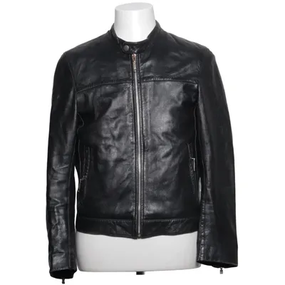 Leather jacket (Black) from Theo Leather, Polyester
