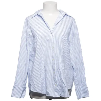 Shirt (Blue, White) from Zara Cotton, Elastane, Polyamide