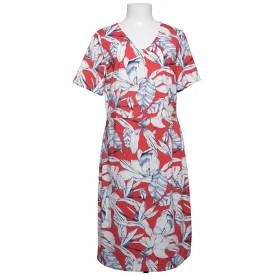 Jurk (Rood, Wit, Blauw) van Brandtex Copenhagen Elastaan, Polyester