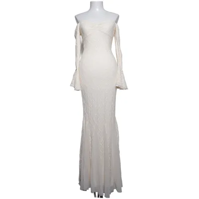 Avondjurk (Wit) van Oh Polly Elastaan, Polyamide, Polyester