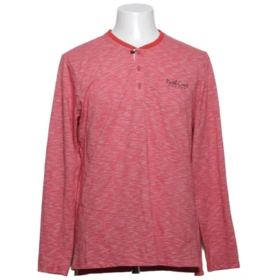 Henley Shirt (Rot, Weiß) von Man by Tchibo Baumwolle