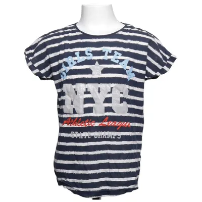 T-shirt (Blue, White) from Lindex Kids Cotton, Modal