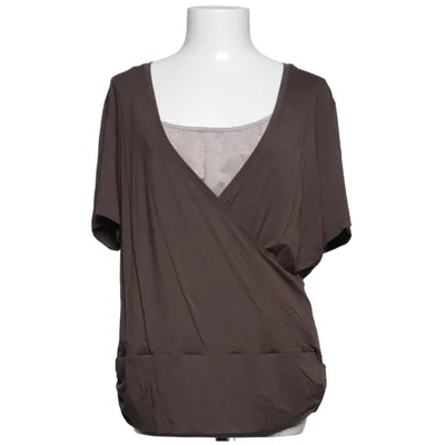 Peplum top (Brown) from D'auvry Acrylic, Elastane, Viscose