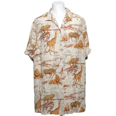 Korte mouwen shirt (Beige, Bruin) van Die Lingener Viscose