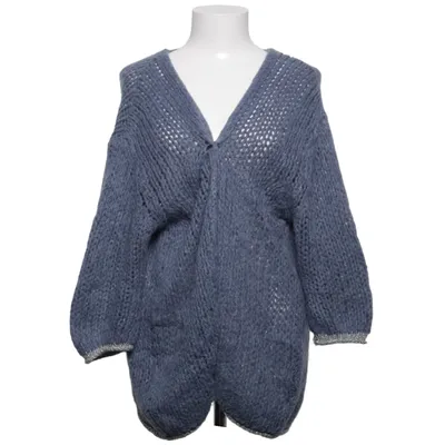 Cardigan (Bleu) de Lulu Love Acrylique, Mohair, Polyamide, Laine