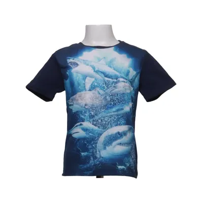 T-shirt (Blauw, Wit) van Nature Planet Katoen, Elastaan, Polyester