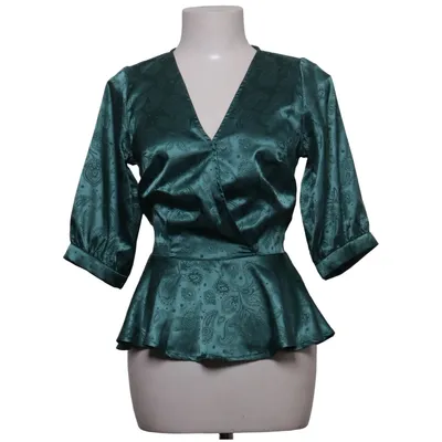 Top péplum (Vert) de Collectif Vintage Élasthane, Polyester
