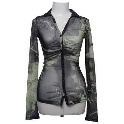 Blouse (Zwart, Groen, Meerkleurig) van Fashion Nova Elastaan, Polyester