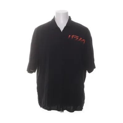 Kortärmad skjorta (Svart, Röd) från FSBN Bomull, Viskos