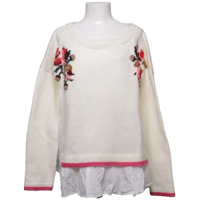 Sweater (White, Multicolored) from French Connection Acrylic, Cotton, Mohair, Wool