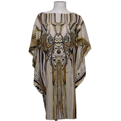 Kaftan (White, Brown, Black) from Rützou Elastane, Silk