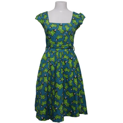 Robe (Bleu, Vert, Multicolore) de Lady Vintage Coton, Élasthane