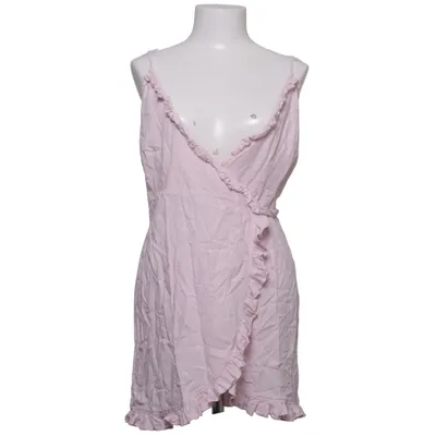 Wikkeljurk (Overlapped Linen Mix Frill Dress) van Queen of Jetlags x NA-KD Katoen, Linnen, Polyester, Viscose