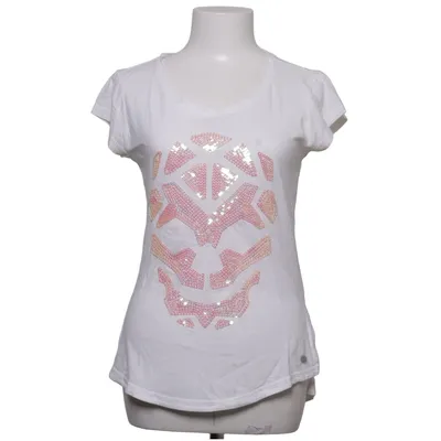 T-shirt (Wit, Roze) van Adidas Neo Katoen, Viscose