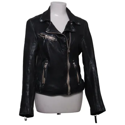 Veste de motard (Noir) de Gipsy Coton, Cuir, Polyester
