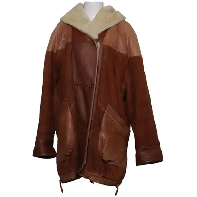 Shearlingjacka (Brun, Beige) från Himalaya Skinn, Polyester, Viskos