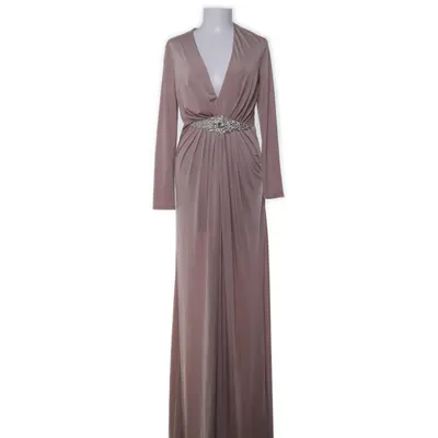 Avondjurk (Beige) van NLY Eve Elastaan, Polyester