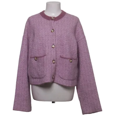 Cardigan (Purple) from La Maille Sézane Elastane, Mohair, Polyamide, Wool