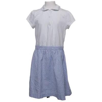 Jurk (Wit, Blauw, Meerkleurig) van Next School Katoen, Polyester