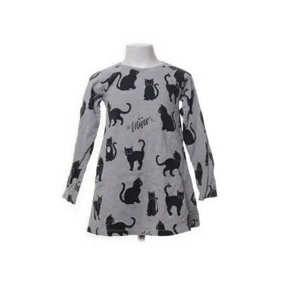 Kjole (Grå, Sort) fra Lindex Kids Bomuld, Viscose