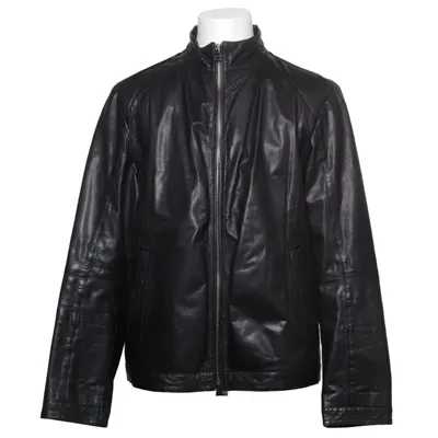 Läderjacka (Svart) från Hugo Boss Skinn, Polyester