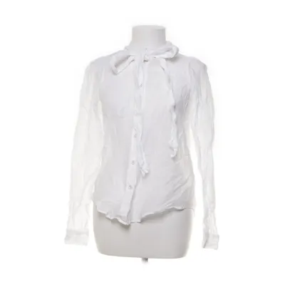 Pussy bow blouse (White) from HUNKØN Lyocell, Polyamide