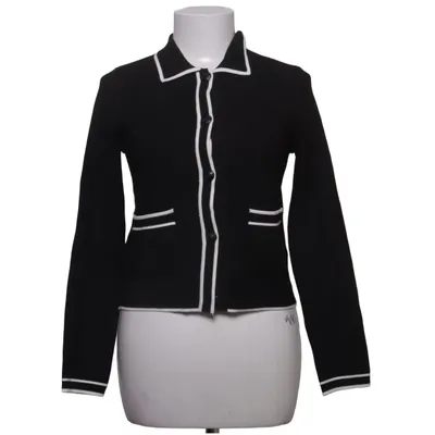 Cardigan (Sort, Hvid) fra H&M Polyamid, Polyester, Viscose