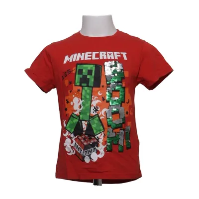 T-shirt (Röd, Flerfärgad) från Minecraft Bomull