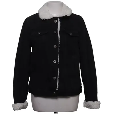 Gefütterte Jeansjacke (Schwarz, Weiß) von New Yorker Baumwolle, Polyester