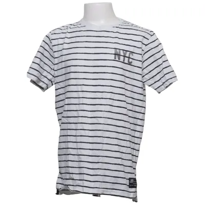 T-shirt (Vit, Svart) från Jeff Bomull