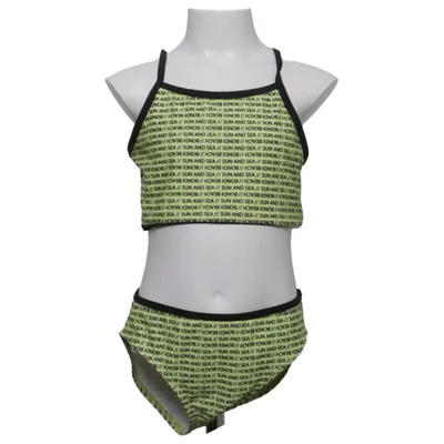 Bikini (Geel, Zwart) van Name It Elastaan, Gerecycled polyester
