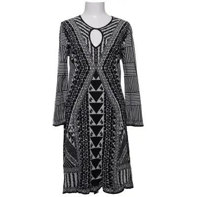 Dress (Black, White) from Desigual Cotton, Silk