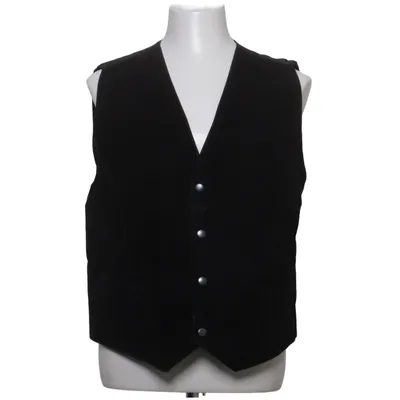 Leren vest (Zwart) Polyamide, Suède