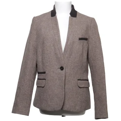 Blazer (Brown, Black) from Caroll Acetate, Cotton, Polyester, Wool