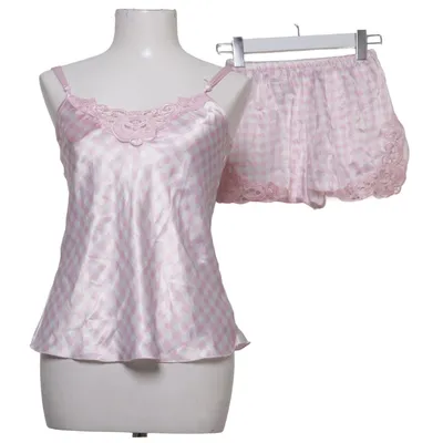 Pyjama (Rose, Blanc) de Jumelles Polyester