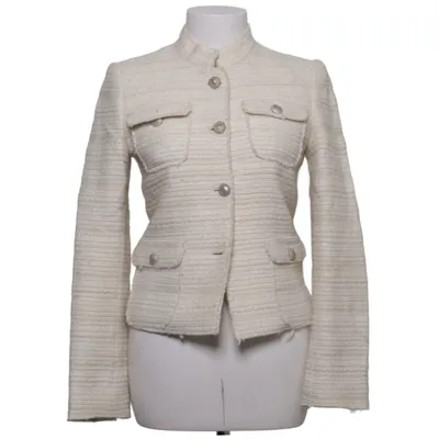 Jakke (Hvid) fra Zara Woman Akryl, Polyester, Viscose, Uld