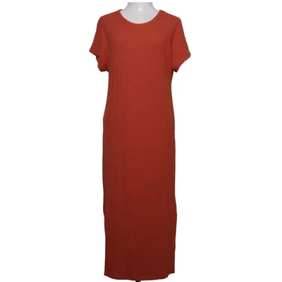 Robe longue (Rouge) de Thinking Mu Coton, Élasthane, Viscose