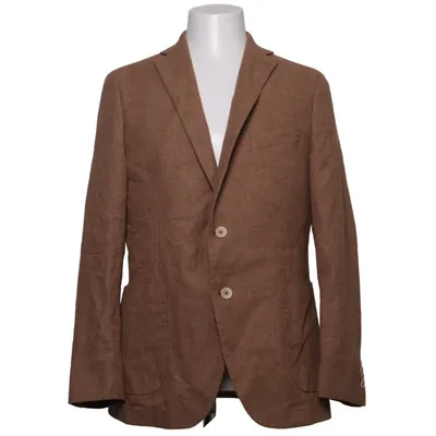 Blazer (Bruin) van Digel Katoen, Linnen, Polyester